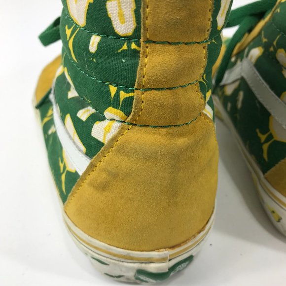 Vans Shoes Mens 9 Women 10.5 Lakers Undefeated Sk8 Hi U-Man UNDFTD Yellow Green main image 11